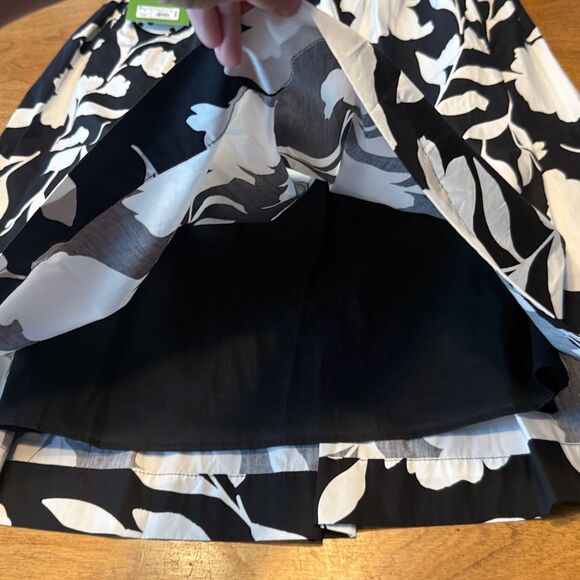 Kate Spade Black and White Classic Rose Midi Skirt - Picture 9 of 11